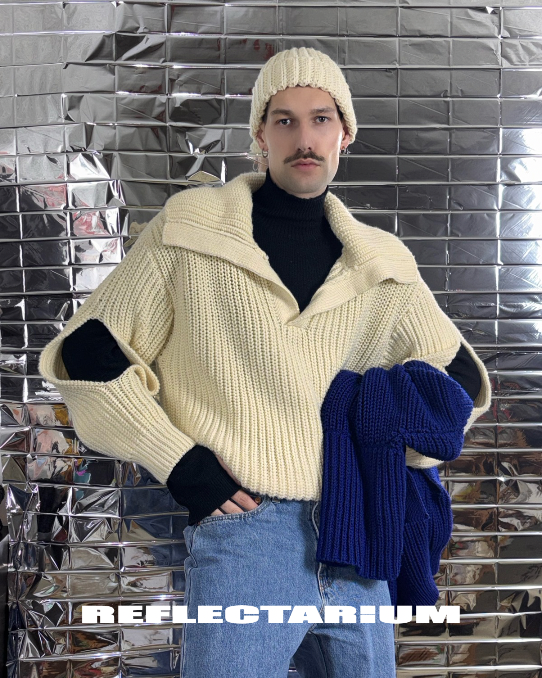 MAXI POLO IN LANA MERINO - ECRU'