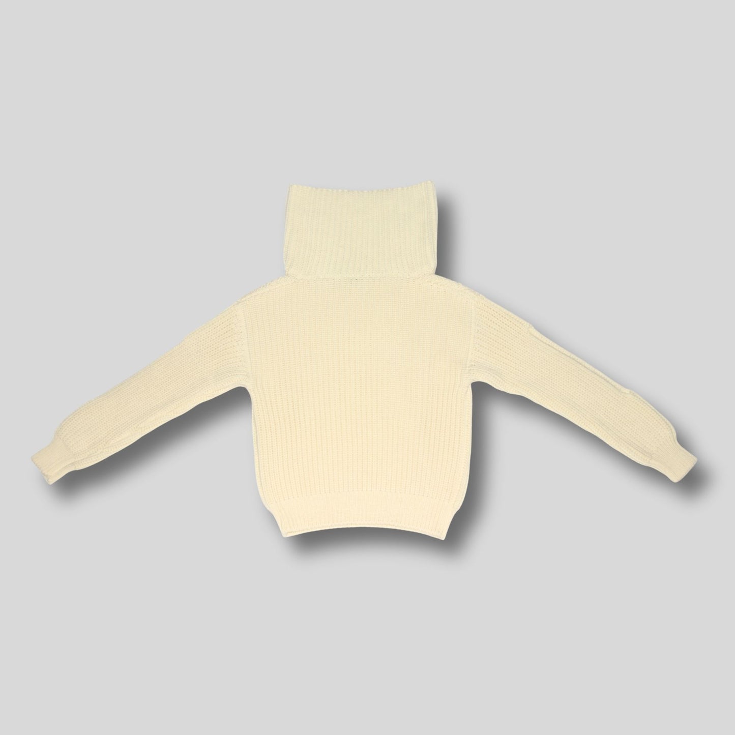 MAXI POLO IN LANA MERINO - ECRU'