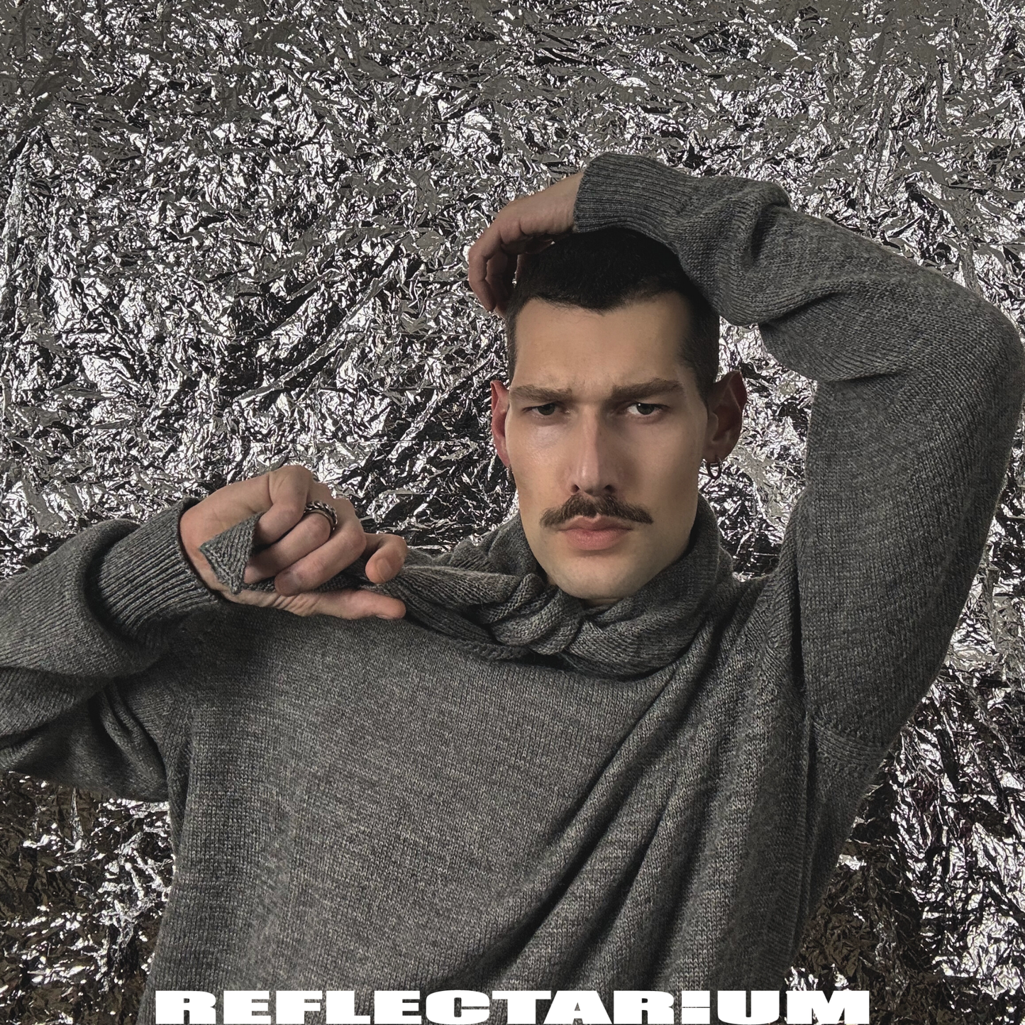 BANDANA IN LANA E ALPACA - GRIGIO