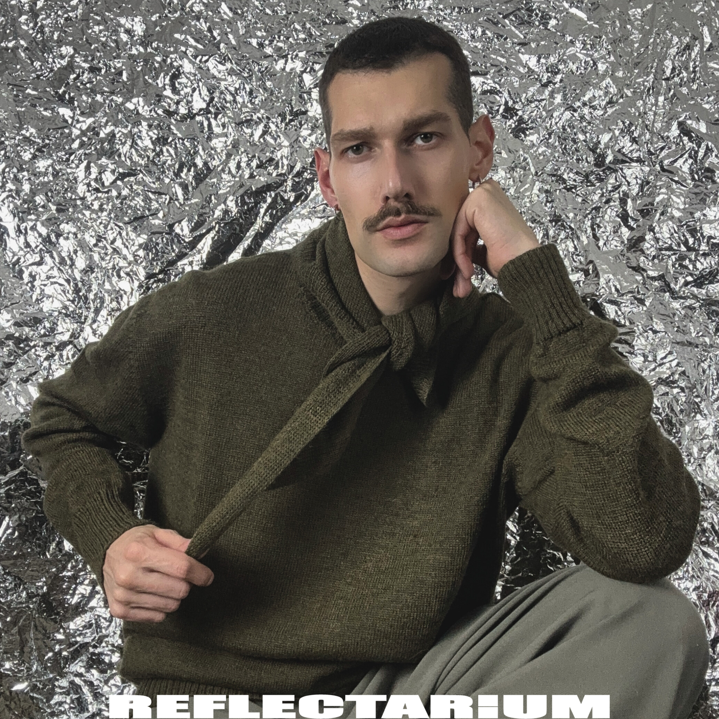 MAGLIONE OVER IN LANA E ALPACA - MILITARE