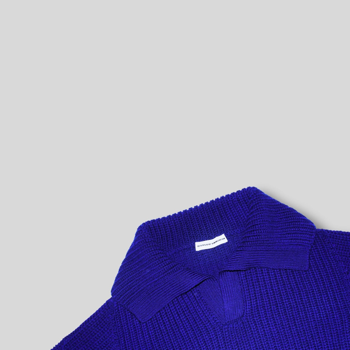 MAXI POLO IN LANA MERINO - COBALTO