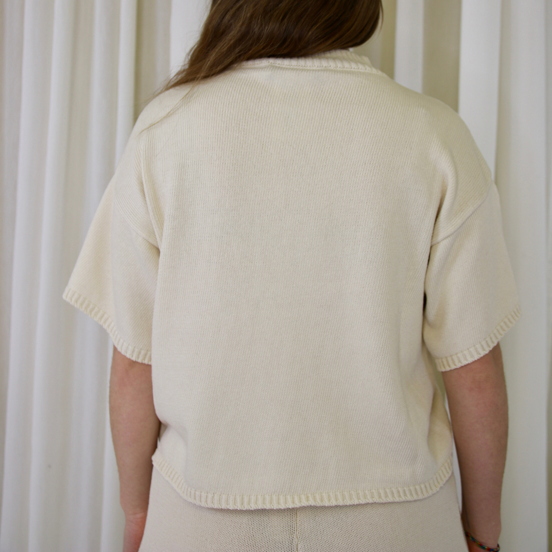 T-SHIRT A MANICHE CORTE CROP